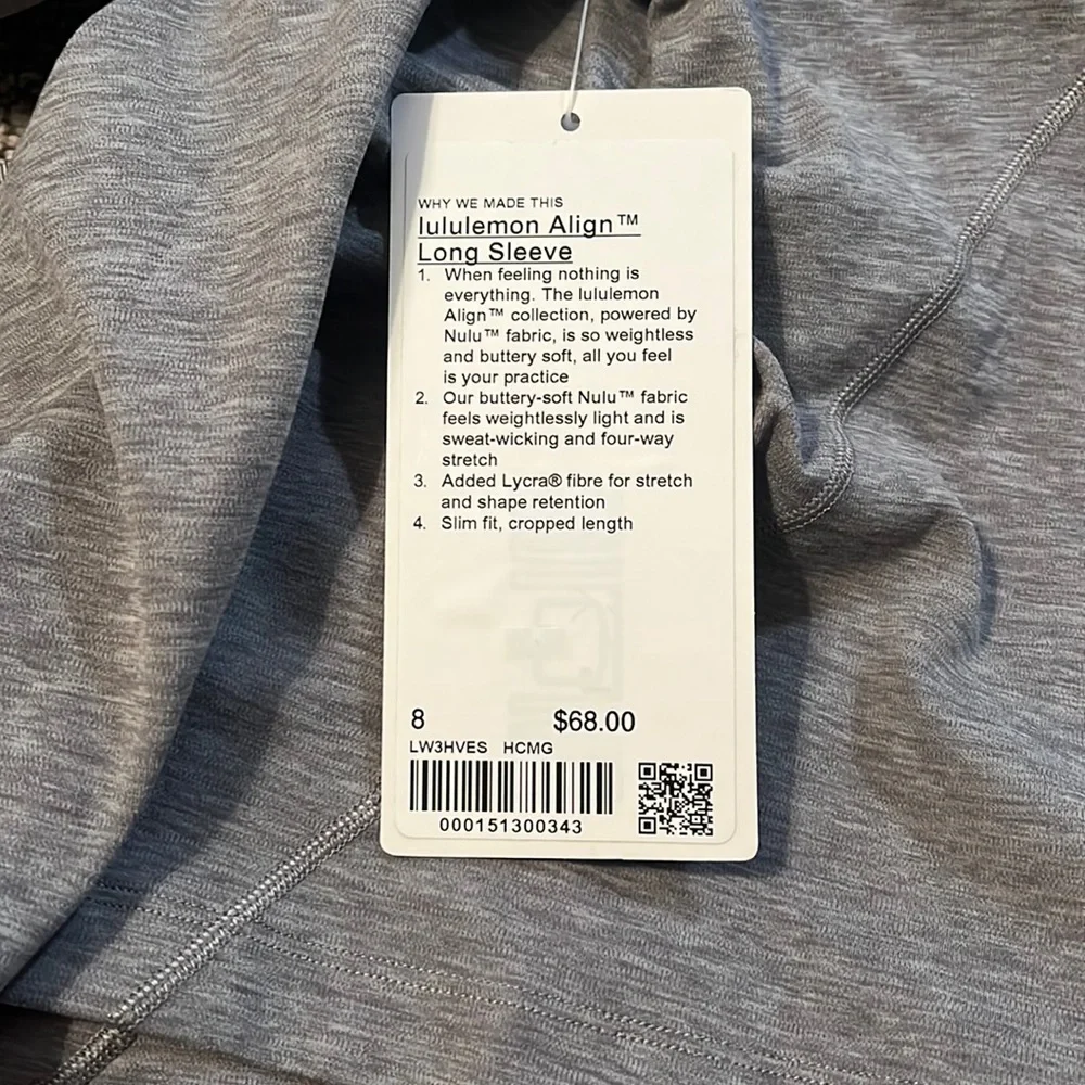 NWT Lululemon Long Sleeve Align size 8_3